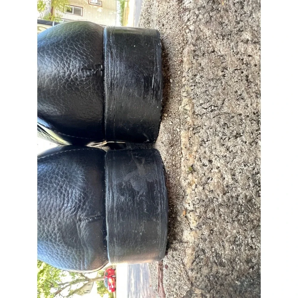VTG Maitre Bottier Black Crock-Embossed Leather Dress Loafers Men's 9